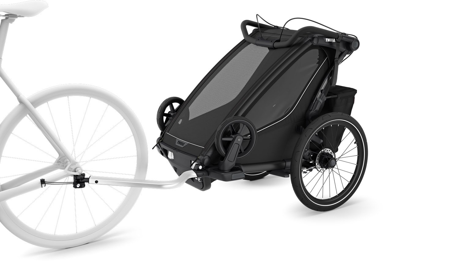 Remorque de vélo Thule pour 1 Enfant - Chariot Sport 2 Single - noir – Image 7