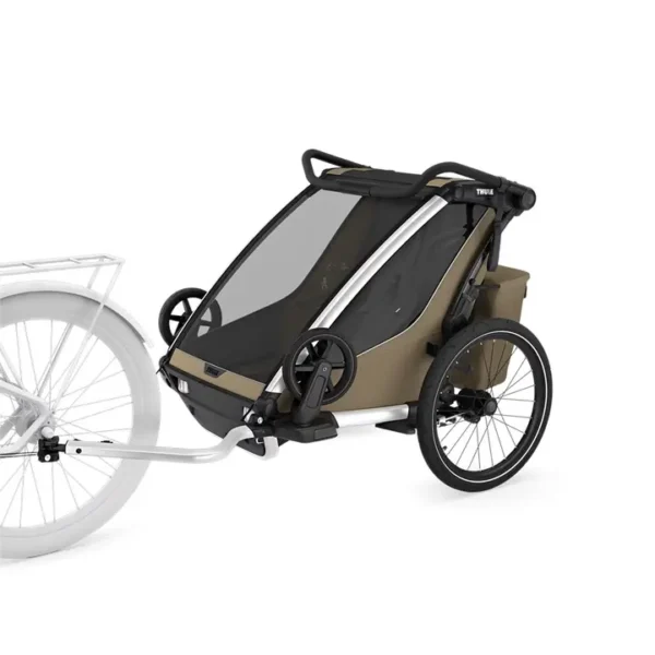 Thule remorque velo pour 2 Enfants - Chariot Cross 2 Double - faded khaki