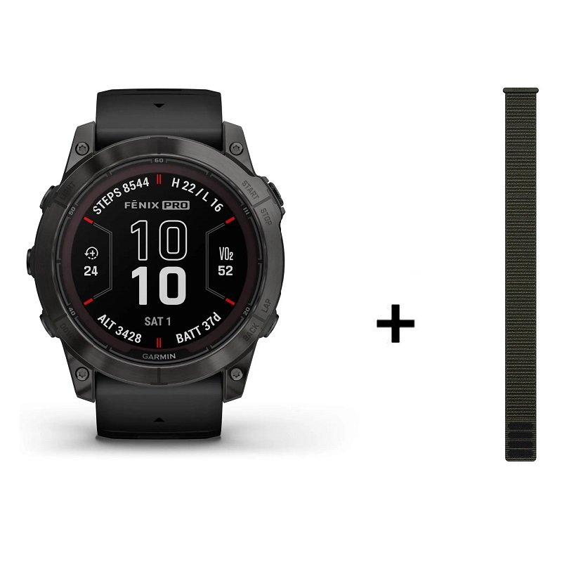 Montre Garmin Fenix 7X Pro Sapphire Solar Titane – Image 2