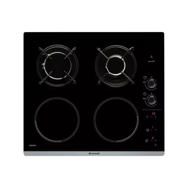 Plaque mixte induction gaz BRANDT BPI6413BM