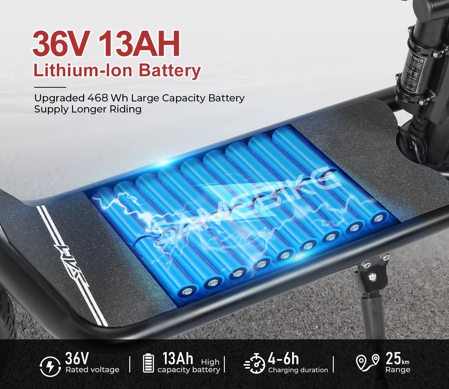 Trottinette électrique SAMEBIKE SM-C02 500W Moteur – Image 2