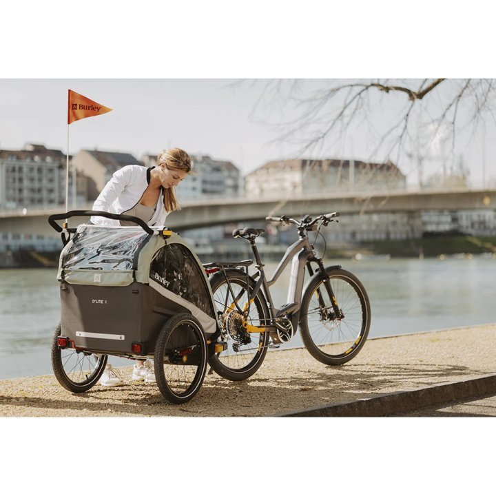 Remorque burley pour Vélo - D'Lite X Single pour 1 Enfant - sage green/charcoal – Image 2