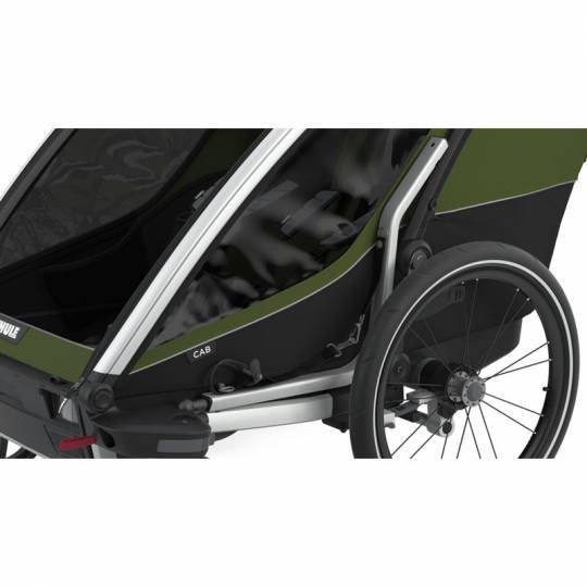 Chariot thule cab 2 Remorque Vélo pour 2 Enfants - cypress vert – Image 9