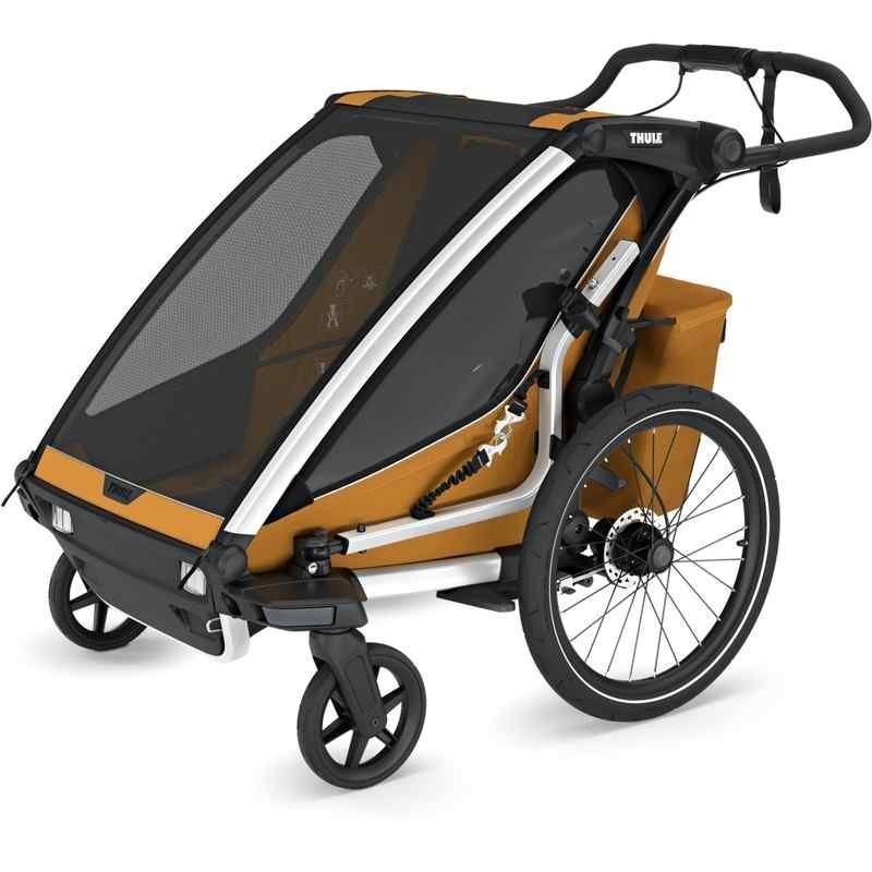 Chariot à velo Thule pour 2 Enfants - Chariot Sport 2 Double - natural gold – Image 2