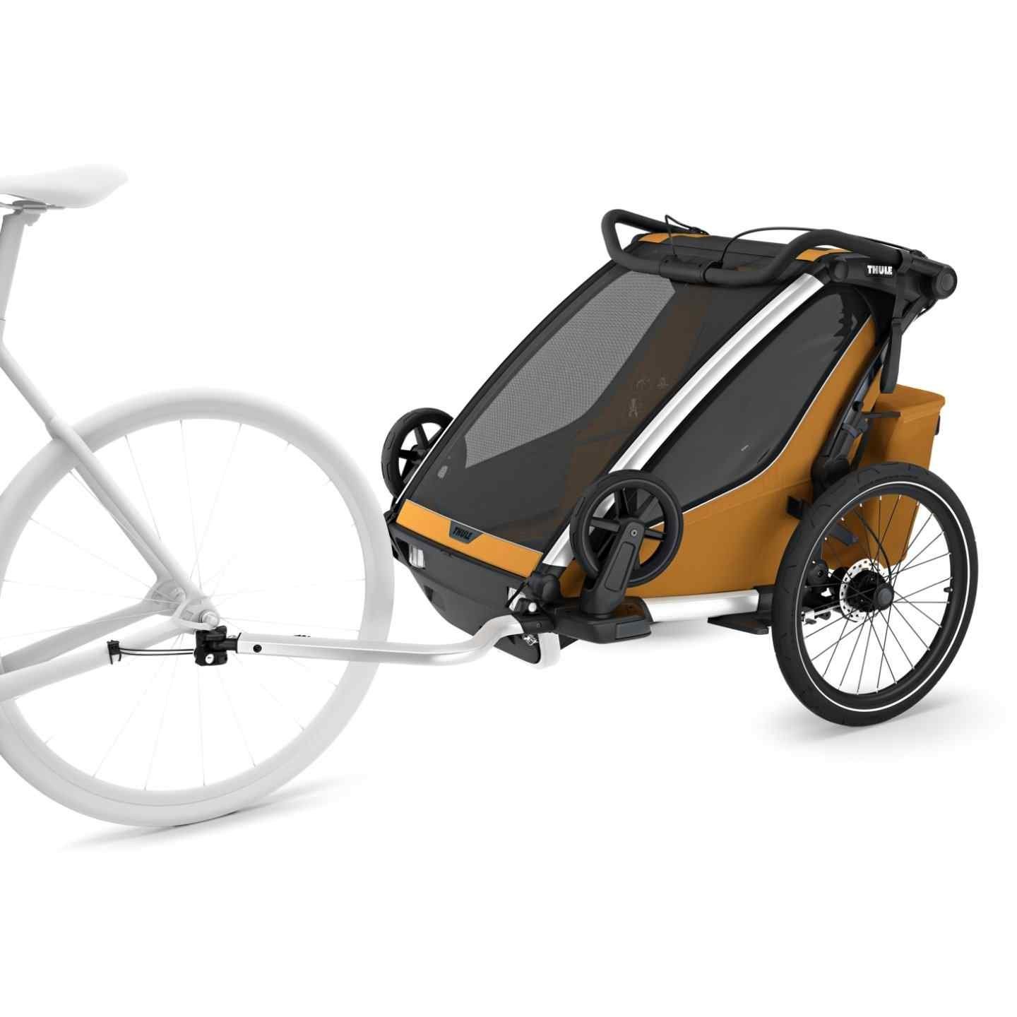 Chariot à velo Thule pour 2 Enfants - Chariot Sport 2 Double - natural gold – Image 4
