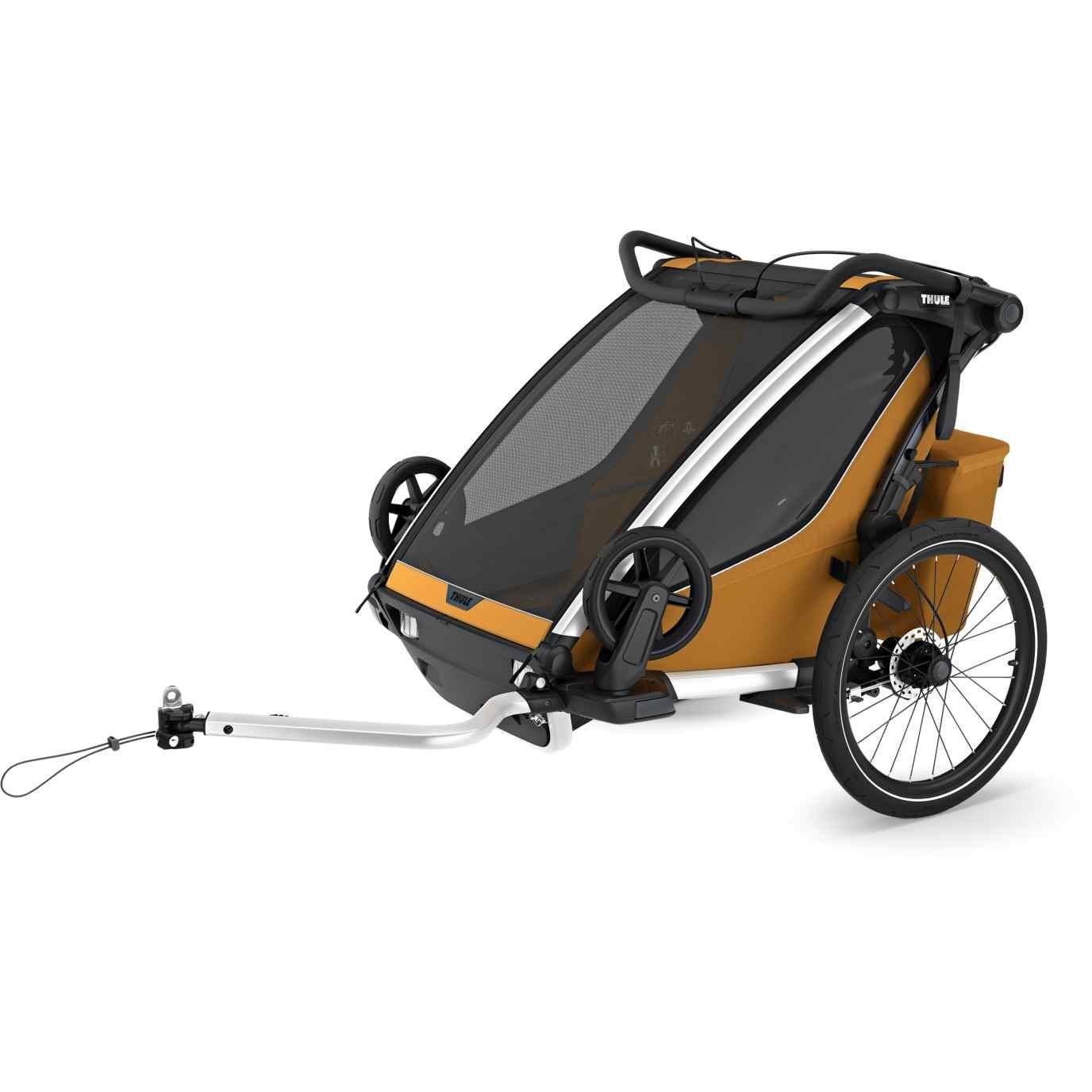 Chariot à velo Thule pour 2 Enfants - Chariot Sport 2 Double - natural gold – Image 3