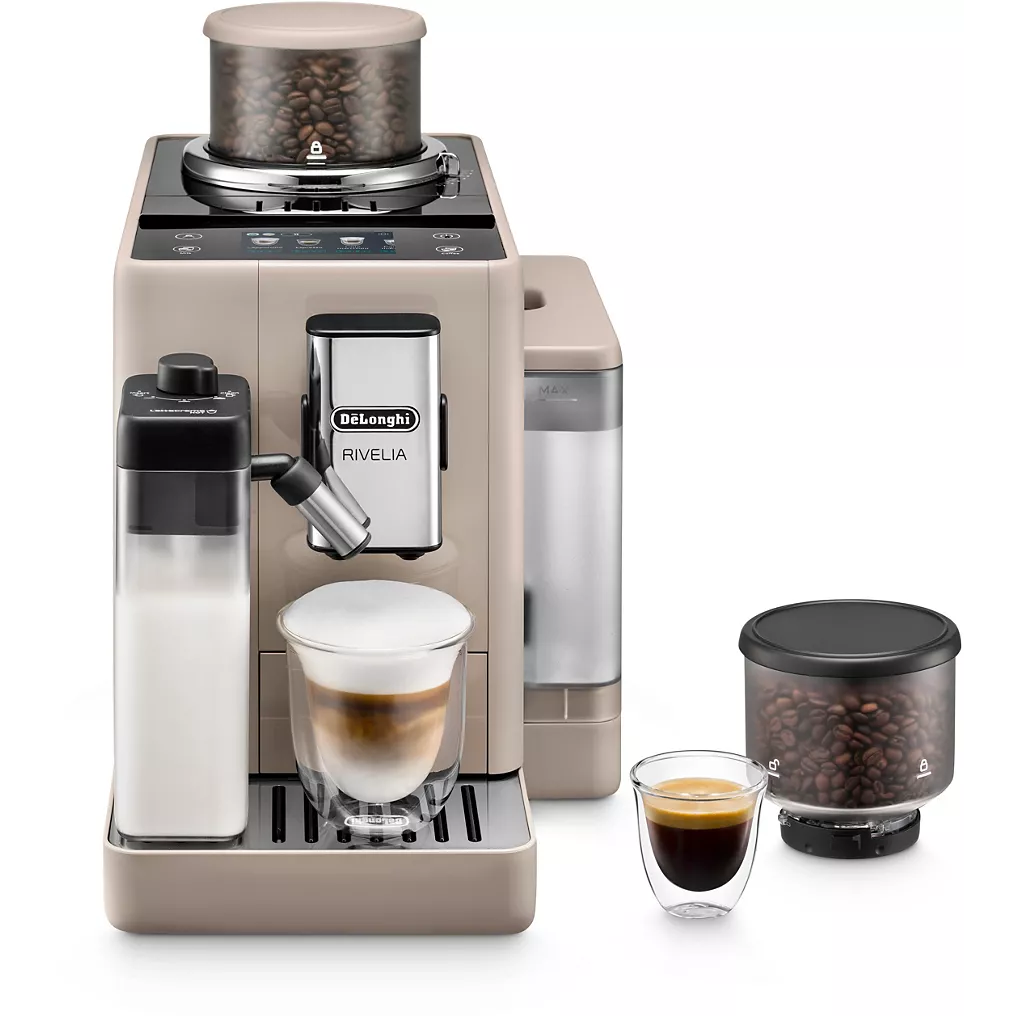 8004399027718_h_f_l_0.webp Expresso Broyeur DELONGHI FEB4455.BG Rivelia Latte Beige – Image 1