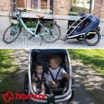 Remorque velo enfant 2 places Hamax Outback - navy / white – Image 2