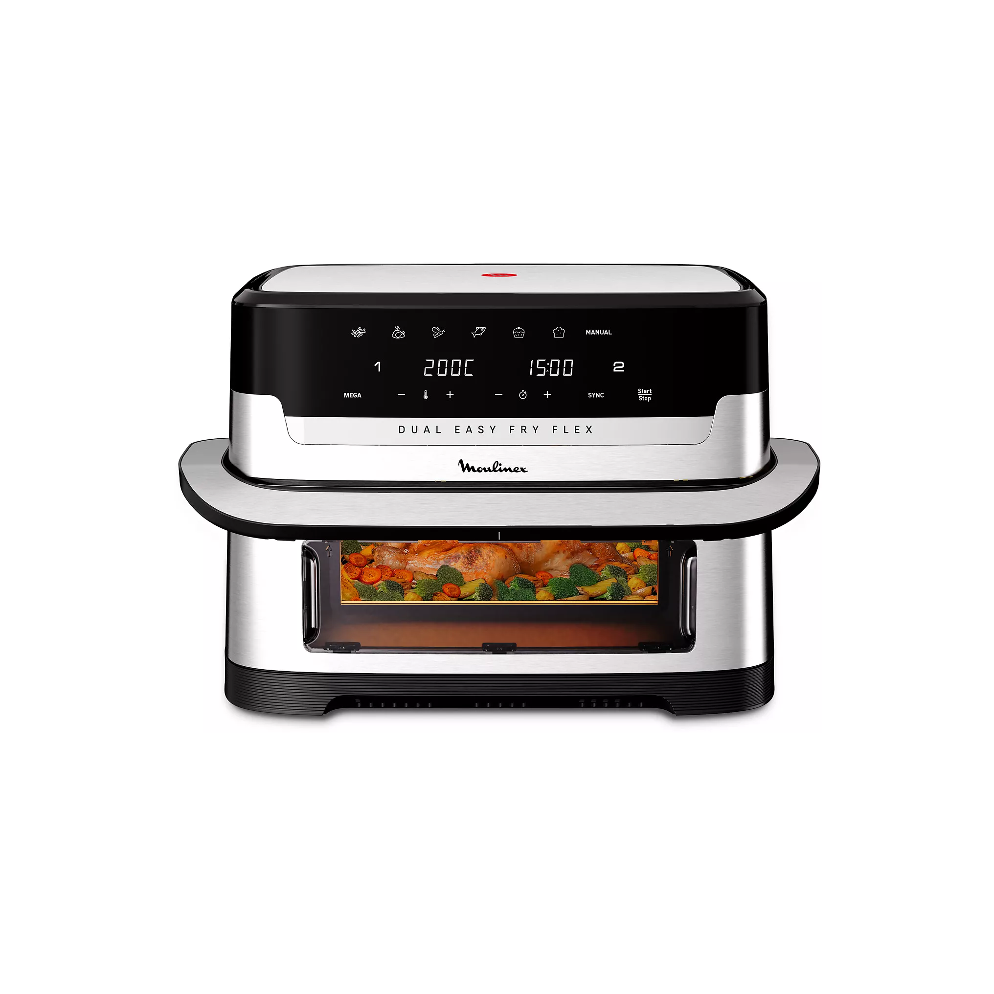 Friteuse-sans-huile-MOULINEX-Easy-Fry.webp Friteuse sans huile MOULINEX Easy Fry Dual Flex EZ922DF0 – Image 1