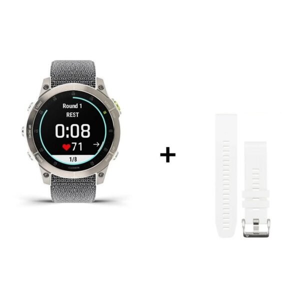 Montre Garmin  EPIX Gen 2 Sapphire Titane 47 mm + bracelet nylon gris