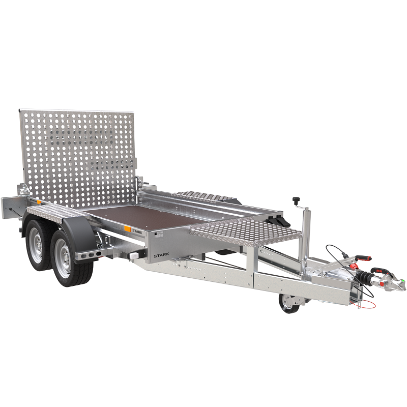Remorque-UNITRAILER-STARK-3-260.png Remorque de chantier pour le transport d’une mini pelle – UNITRAILER STARK 3 260 – Image 1