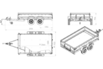 Remorque voiture 2 essieux 264×150 EXPERT 2615/2 PTAC 750 KG – Image 4