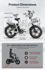 Vélo électrique Pliant SAMEBIKE C05 Pro 500W Moteur – Image 10