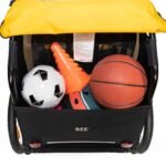 Remorque vélo voyage Burley - Bee Double pour 1-2 Enfants - jaune/noir – Image 2