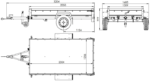Remorque routière Garden Trailer 230 KIPP avec bâche haute, arceau et roue jockey 230x125 – Image 7