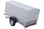 Remorque routière Garden Trailer 230 KIPP avec bâche haute, arceau et roue jockey 230x125 – Image 2