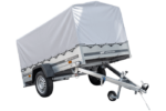 Remorque routière Garden Trailer 230 KIPP avec bâche haute, arceau et roue jockey 230x125