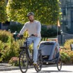 Remorque enfant velo Hamax pour 2 Enfants - Avenida - vert olive – Image 2