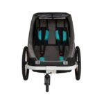 Hamax Traveller Bike Trailer for 2 Kids, incl. drawbar and buggy wheel - black/grey – Image 9