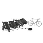 Remorque bébé vélo​ Thule pour 2 Enfants - Chariot Sport 2 Double - noir – Image 5